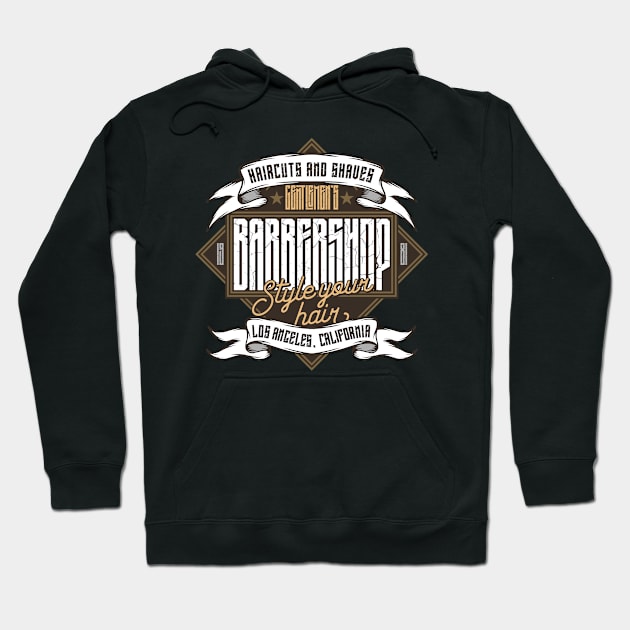 Logo - Haircut And Shaving - dark Hoodie by ShirzAndMore